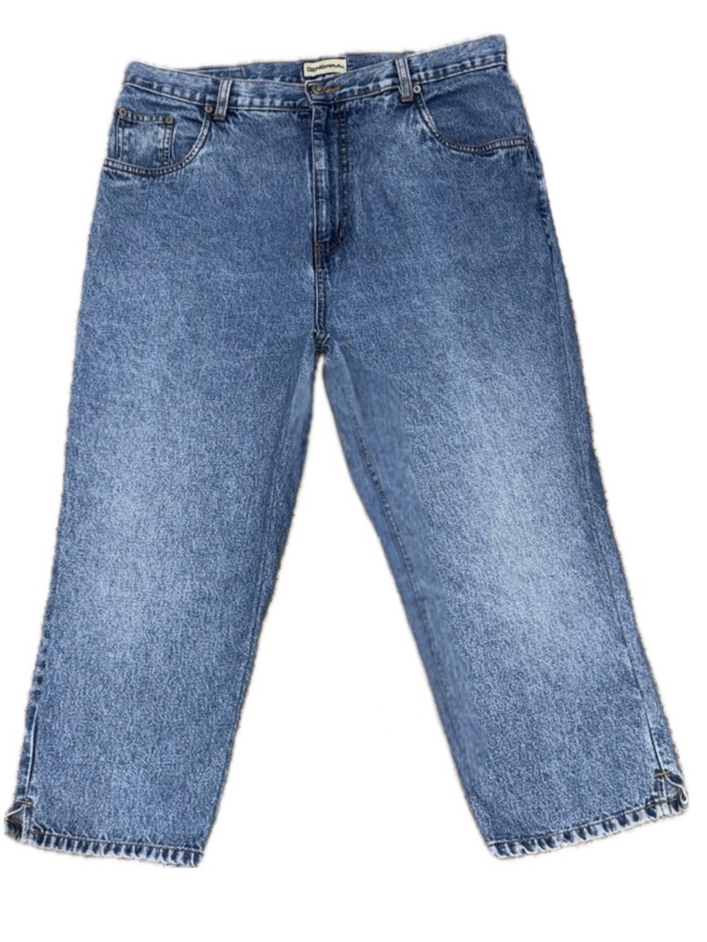 👖🛼 GENERRA Vintage 90s High Rise Cropped Blue Jeans l Made‎ in Egypt l Sz 16